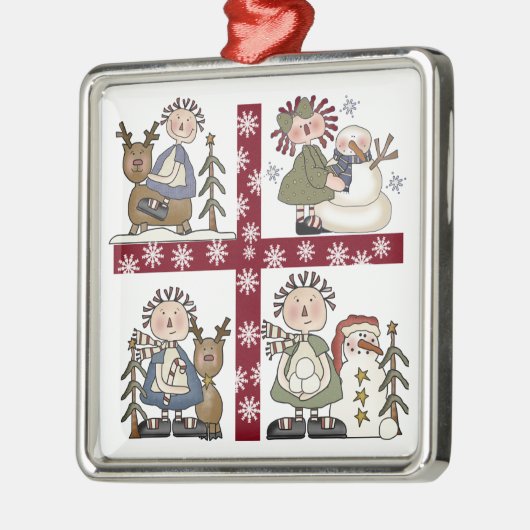 Ragdoll Holiday Weihnachts-Ornament Ornament Aus Metall (Links)