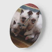 Ragdoll Kätzchen-Uhr Große Wanduhr (Winkel)