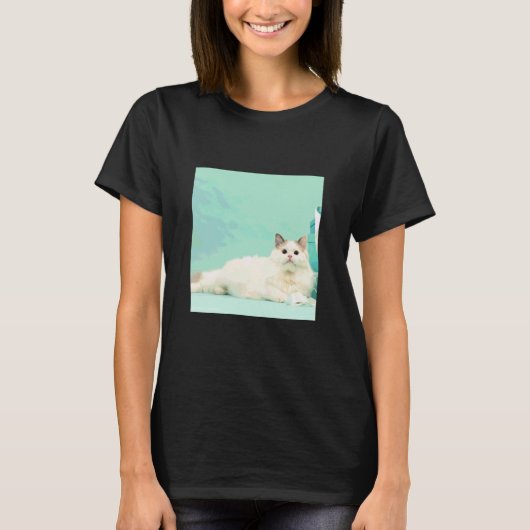 Ragdoll-Katze_001 T-Shirt (Vorderseite)