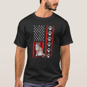 Ragdoll Katze 4. Juli Patriotische Amerikanische F T-Shirt