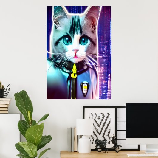 Ragdoll-Katze | AI Art Poster (Heimbüro)
