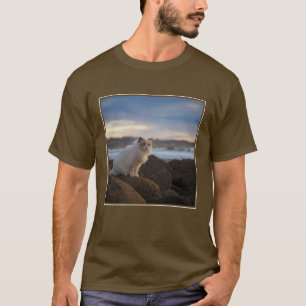 Ragdoll Katze am Strand T-Shirt