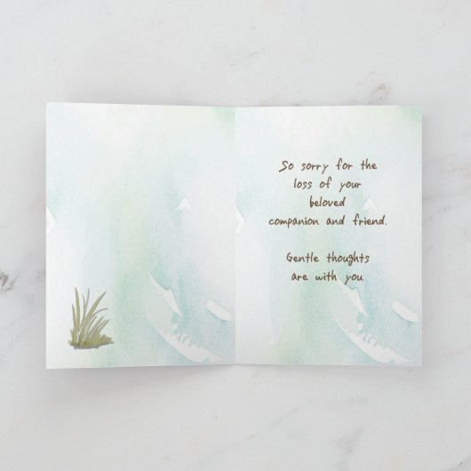 Ragdoll Katze Beileid über Regenbogenbrücke Karte (Innenseite)