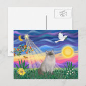 Ragdoll-Katze (Blue Point) Postkarte (Vorne/Hinten)