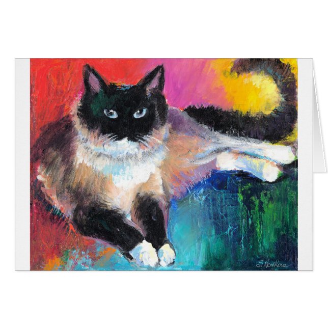 ragdoll Katze, die 2 Novikova malt (Vorderseite (Horizontal))