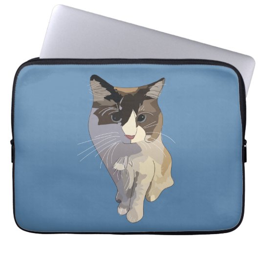 Ragdoll-Katze, Dusty Blue Laptopschutzhülle (Vorderseite)