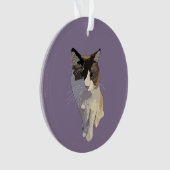 Ragdoll-Katze, Dusty Purple Ornament (Vorderseite)