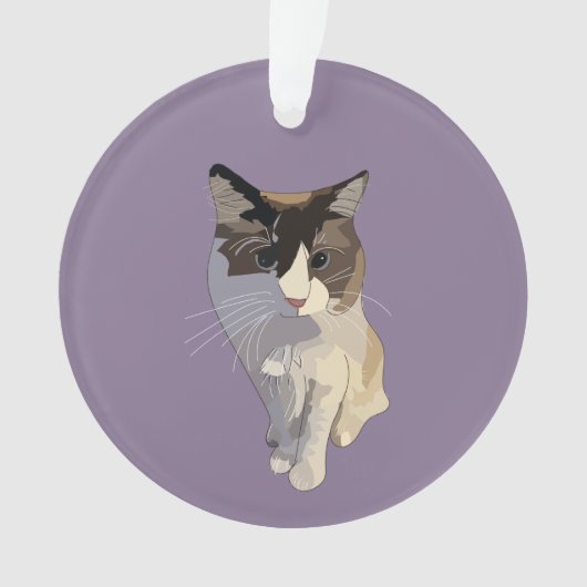 Ragdoll-Katze, Dusty Purple Ornament (Vorderseite)
