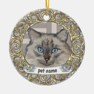 Ragdoll-Katze Gedenk-Schmuck Keramik Ornament