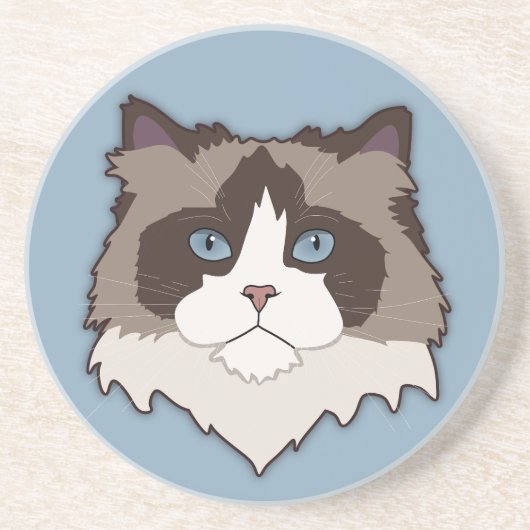 Ragdoll-Katze Getränkeuntersetzer (Vorne)