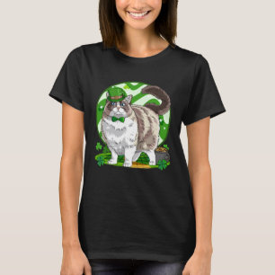 Ragdoll-Katze Glücklicher Kobold St. Patricks Day T-Shirt