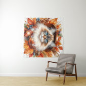 Ragdoll Katze im Herbst mit Scarf Wandteppich (Beispiel (Horizontal))