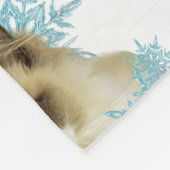 Ragdoll Katze im Schneeflocken Fleecedecke (Ecke)