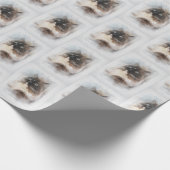 Ragdoll Katze in Abstraktem Rahmen Geschenkpapier (Ecke)