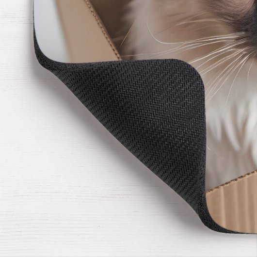 Ragdoll Katze in Faltschachtel Mousepad (Ecke)