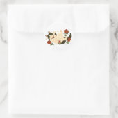 Ragdoll-Katze in Rosen Runder Aufkleber (Tasche)