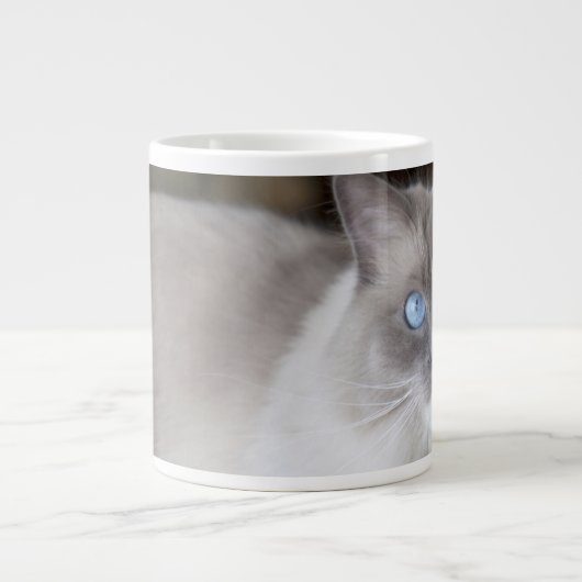 Ragdoll-Katze Jumbo-Tasse (Vorderseite)