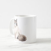 Ragdoll-Katze Kaffeetasse (Vorderseite Links)