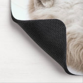 Ragdoll-Katze kühlt sich an einem Ventilator ab Mousepad (Ecke)