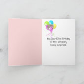 Ragdoll Katze mit 103. Geburtstagsballon Karte (Innenseite)