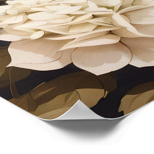 Ragdoll Katze mit Blue Hydrangea-Blume Poster (Ecke)