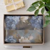 Ragdoll Katze mit Blue Hydrangea-Blume Seidenpapier (Geschenk)