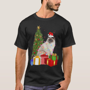 Ragdoll Katze mit Weihnachtsmannmütze Weihnachtsba T-Shirt