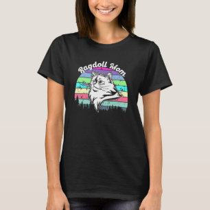 Ragdoll-Katze Mon Retro Vintage Sonnenuntergang T-Shirt