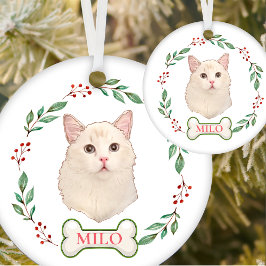 Ragdoll Katze Personalisiert Hand Zeichnend Keramik Ornament