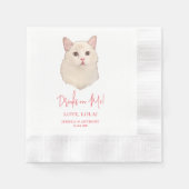 Ragdoll Katze Personalisierte Getränke auf mich Serviette (Vorderseite)