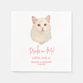 Ragdoll Katze Personalisierte Getränke auf mich Serviette (Vorderseite)