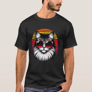 Ragdoll-Katze Retro Vintage Sonnenbrille Sonnenunt T-Shirt