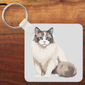 Ragdoll-Katze Schlüsselanhänger (Vorderseite)