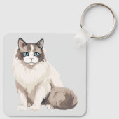 Ragdoll-Katze Schlüsselanhänger (Rückseite)