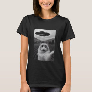Ragdoll-Katze Selfie Lustiger Alien-Entführungs-Me T-Shirt