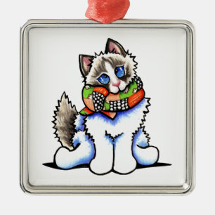 Ragdoll-Katze Silbernes Ornament