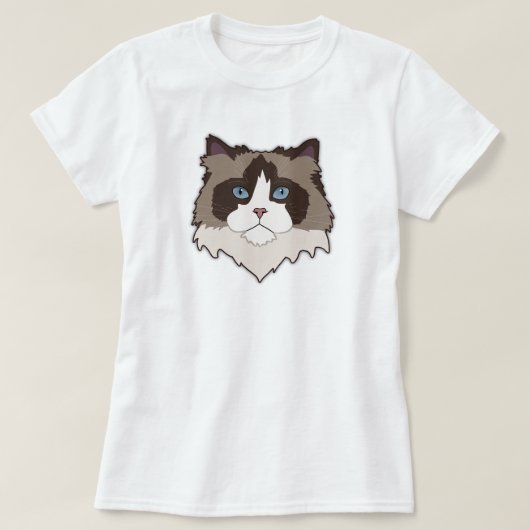 Ragdoll-Katze T-Shirt (Design vorne)