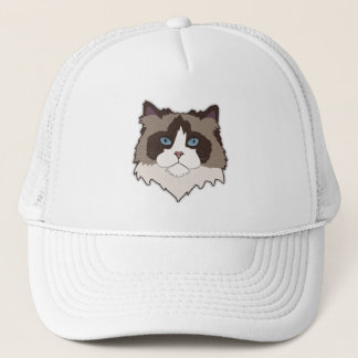 Ragdoll-Katze Truckerkappe