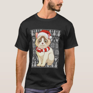 Ragdoll Katze Weihnachtsmannmütze Männer Frauen Ki T-Shirt