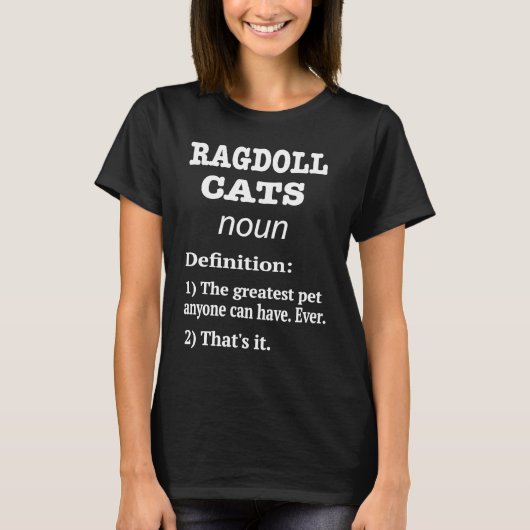 Ragdoll-Katzen Falsche Definition Für Katze T-Shirt (Vorderseite)