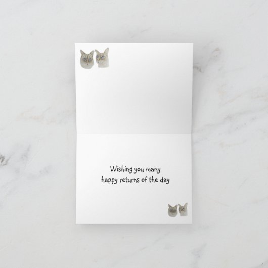 Ragdoll-Katzen-Geburtstag Karte (Innenseite)