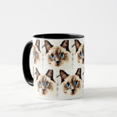 Ragdoll Katzen-Tasse Tasse (Vorderseite Links)