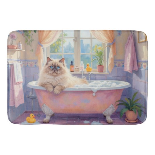 Ragdoll-Katzenbad-Dekor Badematte (Vorderseite)