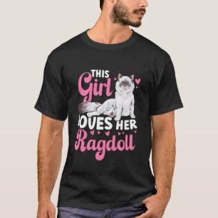 Ragdoll-Katzenbesitzerin Dieses Mädchen liebt ihre T-Shirt