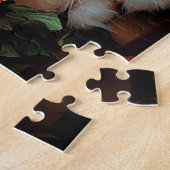 Ragdoll Katzenportrait mit Blume Puzzle (Seite)