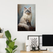 Ragdoll Katzenportrait Poster (Heimbüro)