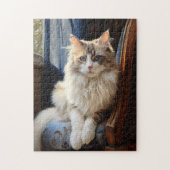 Ragdoll Katzenportrait Puzzle (Vertikal)