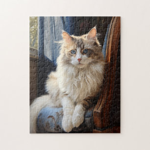 Ragdoll Katzenportrait Puzzle