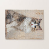 Ragdoll Katzenportrait Puzzle (Horizontal)