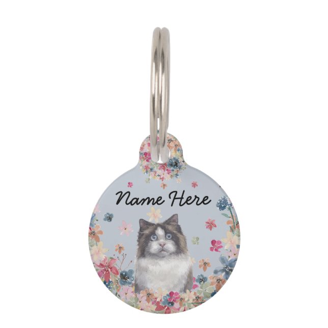 Ragdoll Kitten Blue Eyes Cat Haustiermarke (Vorderseite)